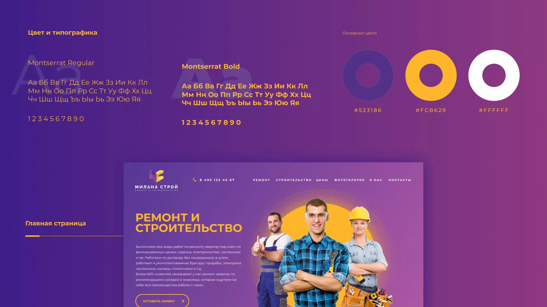 Разработка сайта строительной компании «Милана-Строй» в Глазове