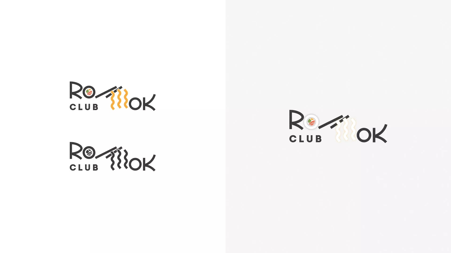 Создание логотипа суши-бара «Roll Wok Club» в Глазове